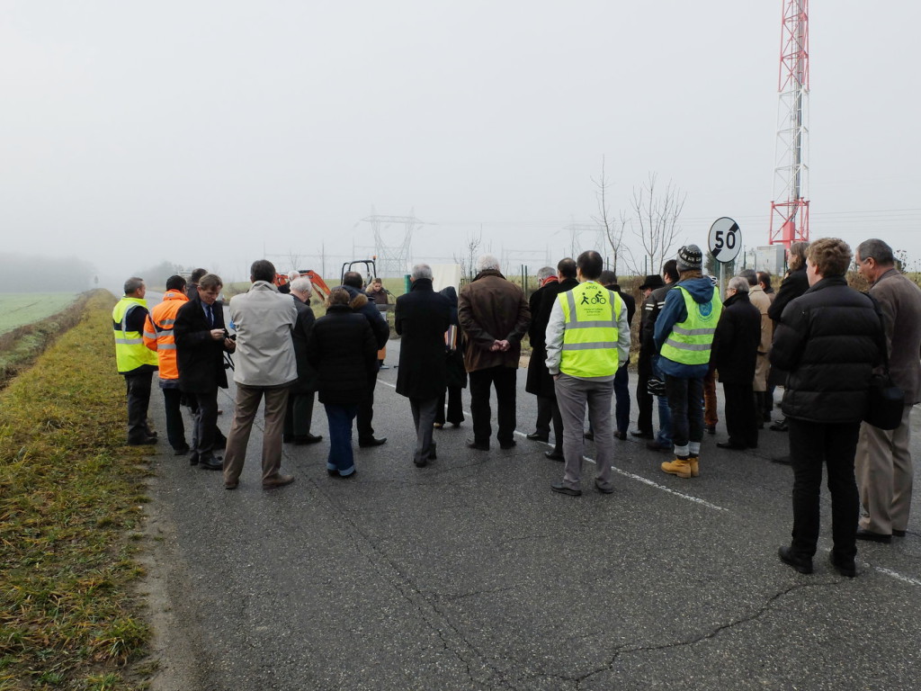 Cérémonie de lancement des travaux de la piste cyclable route de