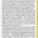 Article dans le magasine de Ornex d’octobre 2011