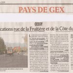 Cessy: aménagements pour piétons et cyclistes