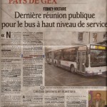 Article BHNS dans le dauphiné du 17 septembre