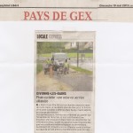 Le Dauphiné Libéré donne des nouvelles de l’avancement de la piste cyclable à Divonne