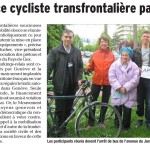 Article du Dauphiné Libéré sur notre participation à la convergence cycliste