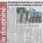 Un article sur notre comptage dans le Dauphiné libéré du 10 juin