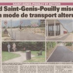 Un article dans «Le Pays Gessien» sur les aménagements pour vélos et piétons à Saint-Genis-Pouilly