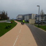 Piste cyclable à Saint-Genis-Pouilly