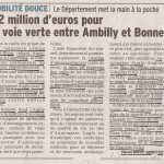 1.2 M€ pour la voie verte entre Ambilly et Bonne