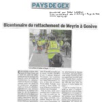 Un article dans le Dauphiné sur la balade transfrontalière du 28 mai