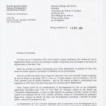 Réponse du département à notre courrier commun d’août