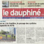 Avec quelques mois de retard, un article du Dauphiné sur les résultats de notre comptage