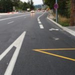 Une bande cyclable a fait son apparition route de la douane à Ferney !