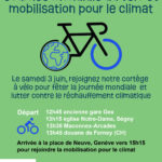 Samedi 3 juin : Journée mondiale du vélo et mobilisation pour le climat !